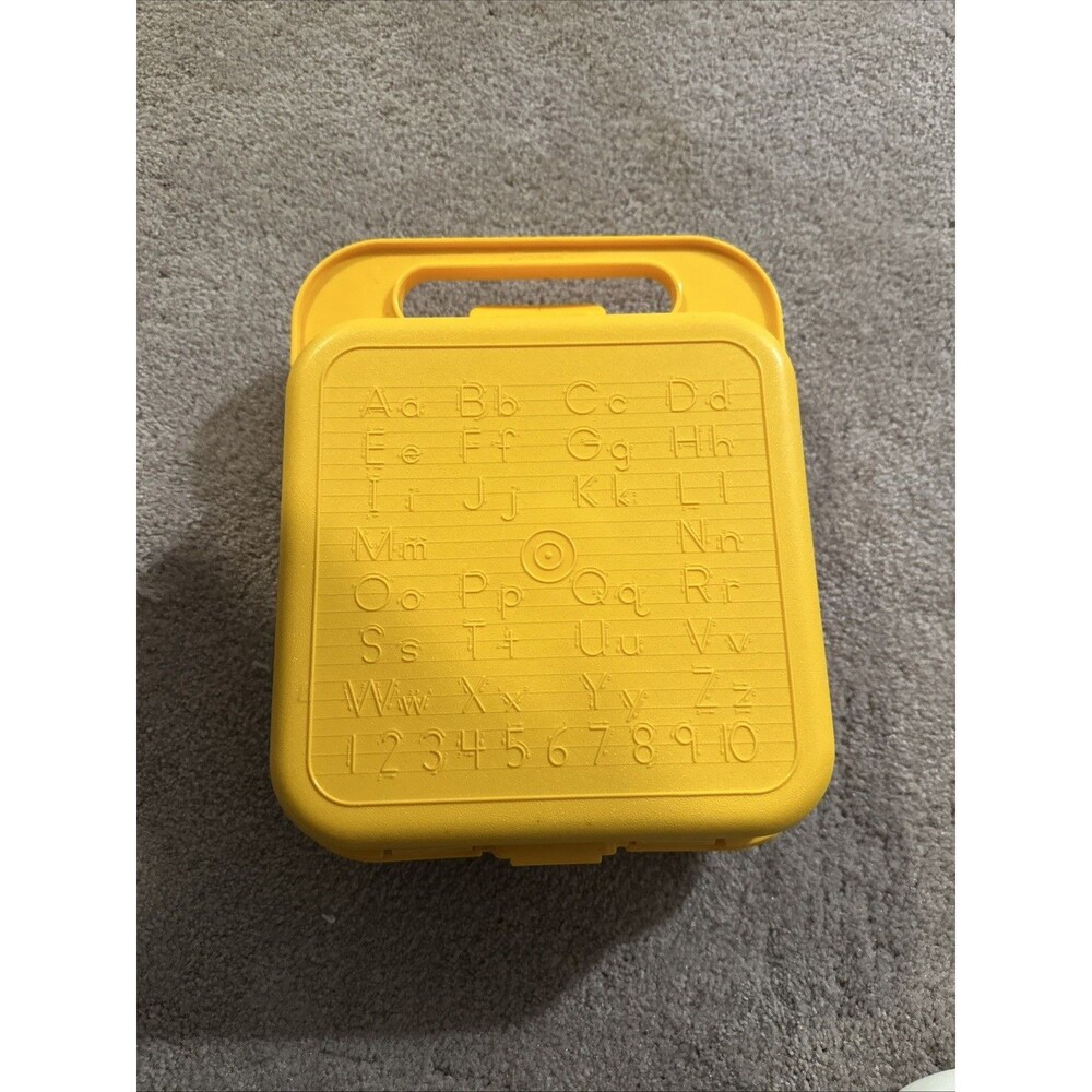 Vintage Tupperware ABC Lunch Box & Stencil Set